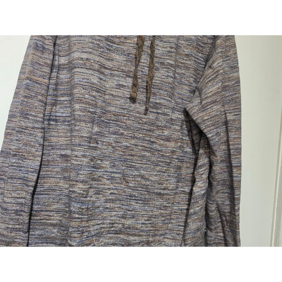 Men's ROWM Brown Blue Marled Hoodie XL - Picture 4 of 6